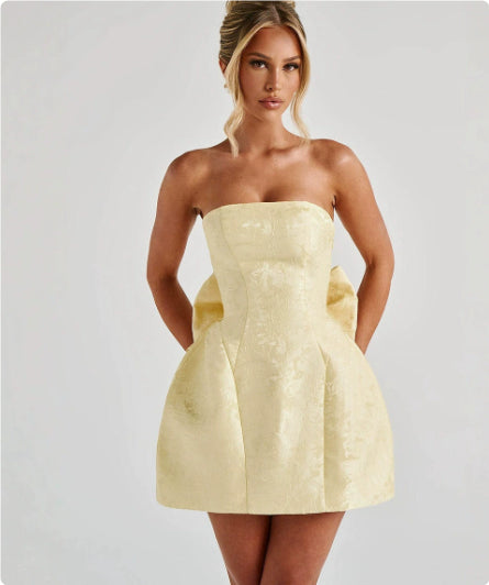 Robe Bustier Nœud Géant Femme — L'Élégance des Grandes Occasions