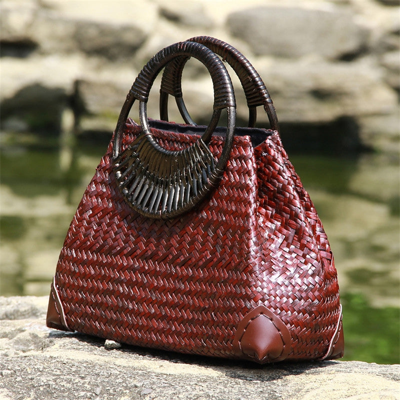 Sac en Rotin Femme Fait Main