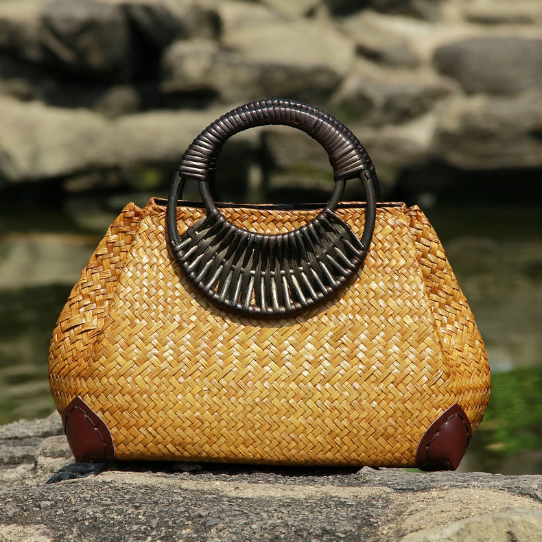 Sac en Rotin Femme Fait Main