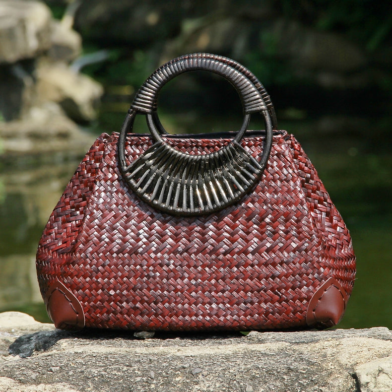 Sac en Rotin Femme Fait Main