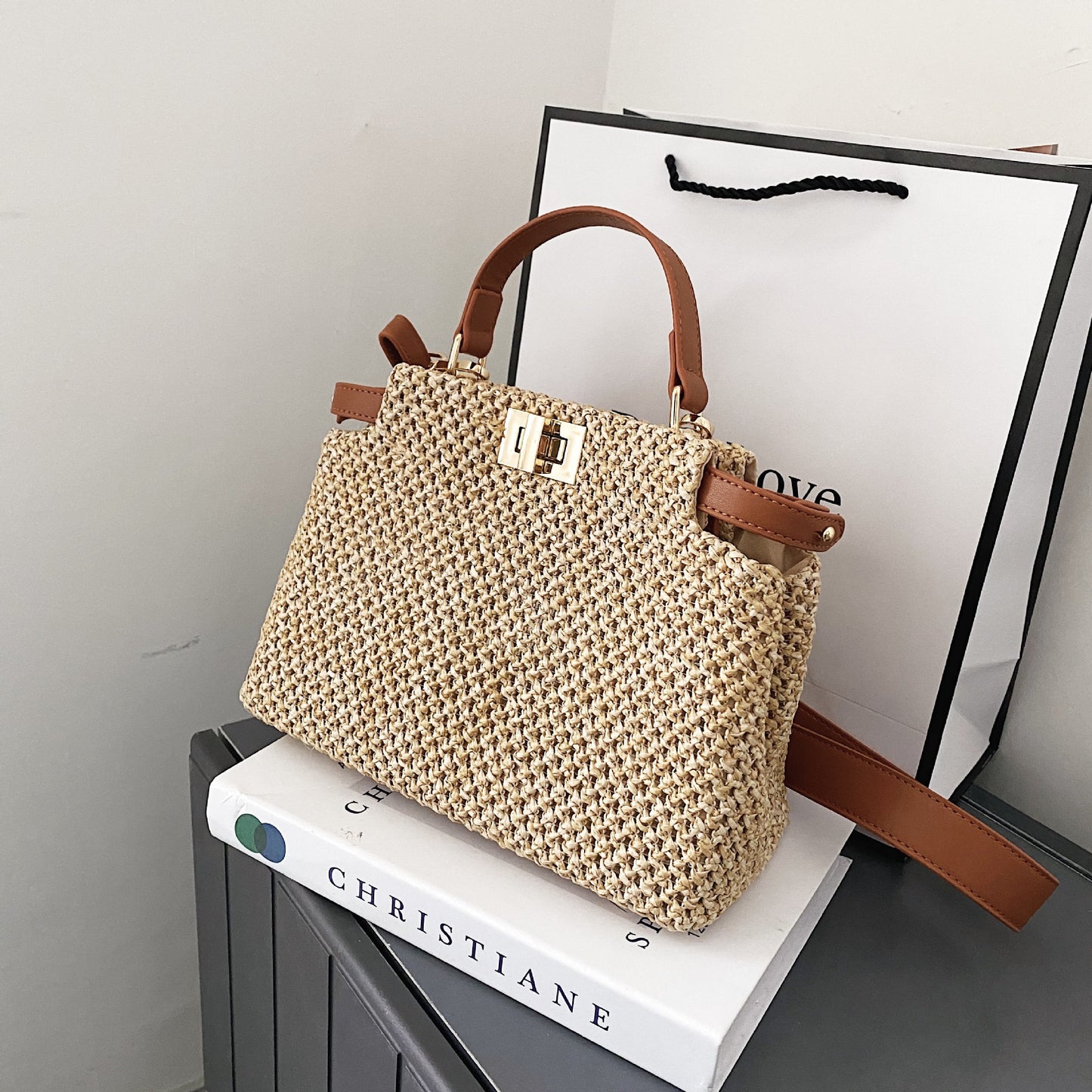 Sac Bandoulière Paille Femme Été