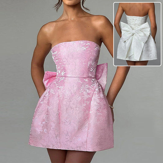 Robe Bustier Nœud Géant Femme — L'Élégance des Grandes Occasions