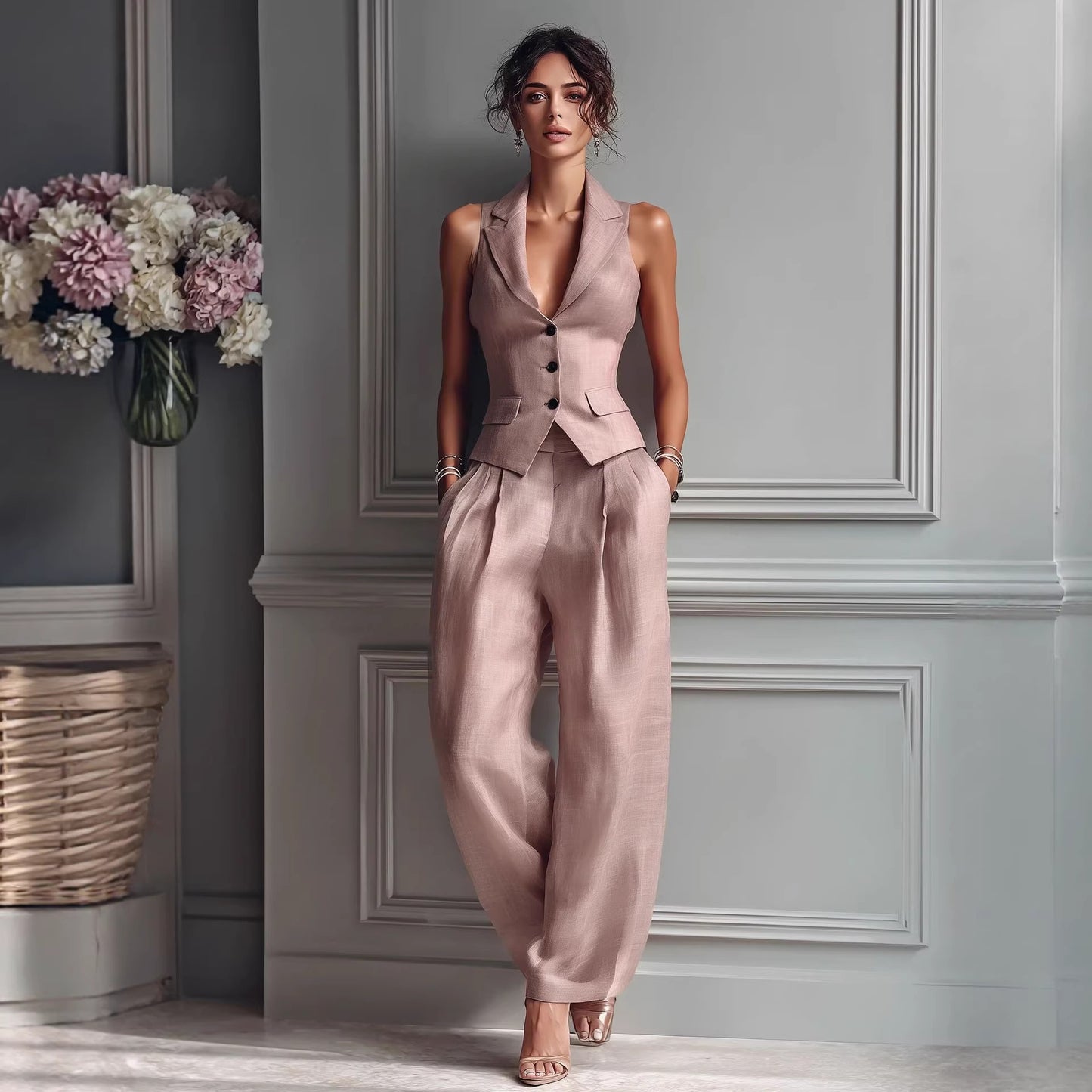 Ensemble Co-ord Débardeur & Pantalon Femme — Casual Chic Estival