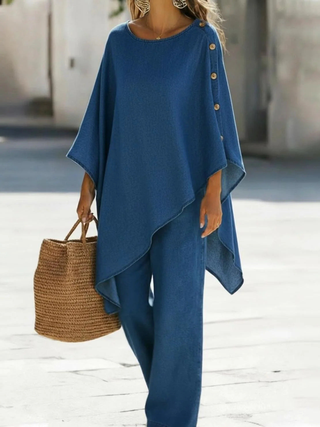 Ensemble Top Loose & Pantalon Femme Été