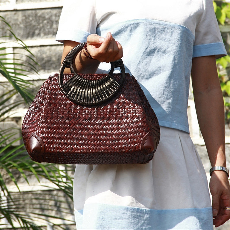 Sac en Rotin Femme Fait Main