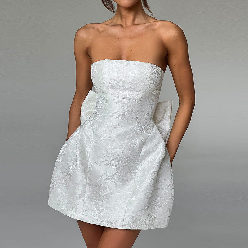 Robe Bustier Nœud Géant Femme — L'Élégance des Grandes Occasions