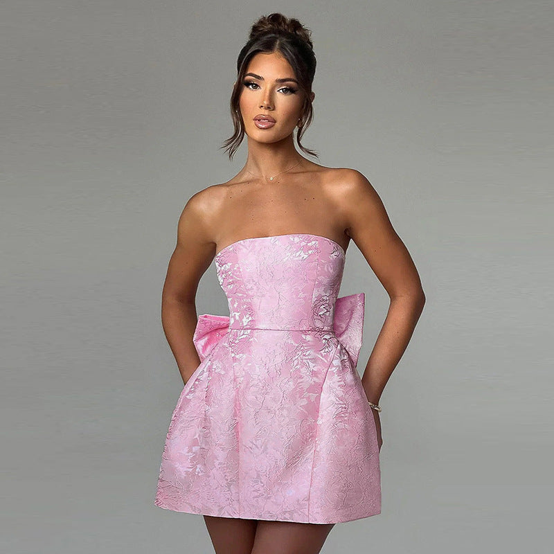 Robe Bustier Nœud Géant Femme — L'Élégance des Grandes Occasions